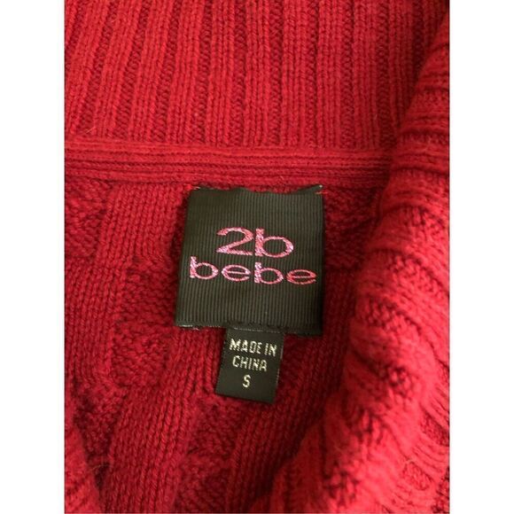 2 B Bebé Knit Red Sweater Pullover size Small - Picture 7 of 9
